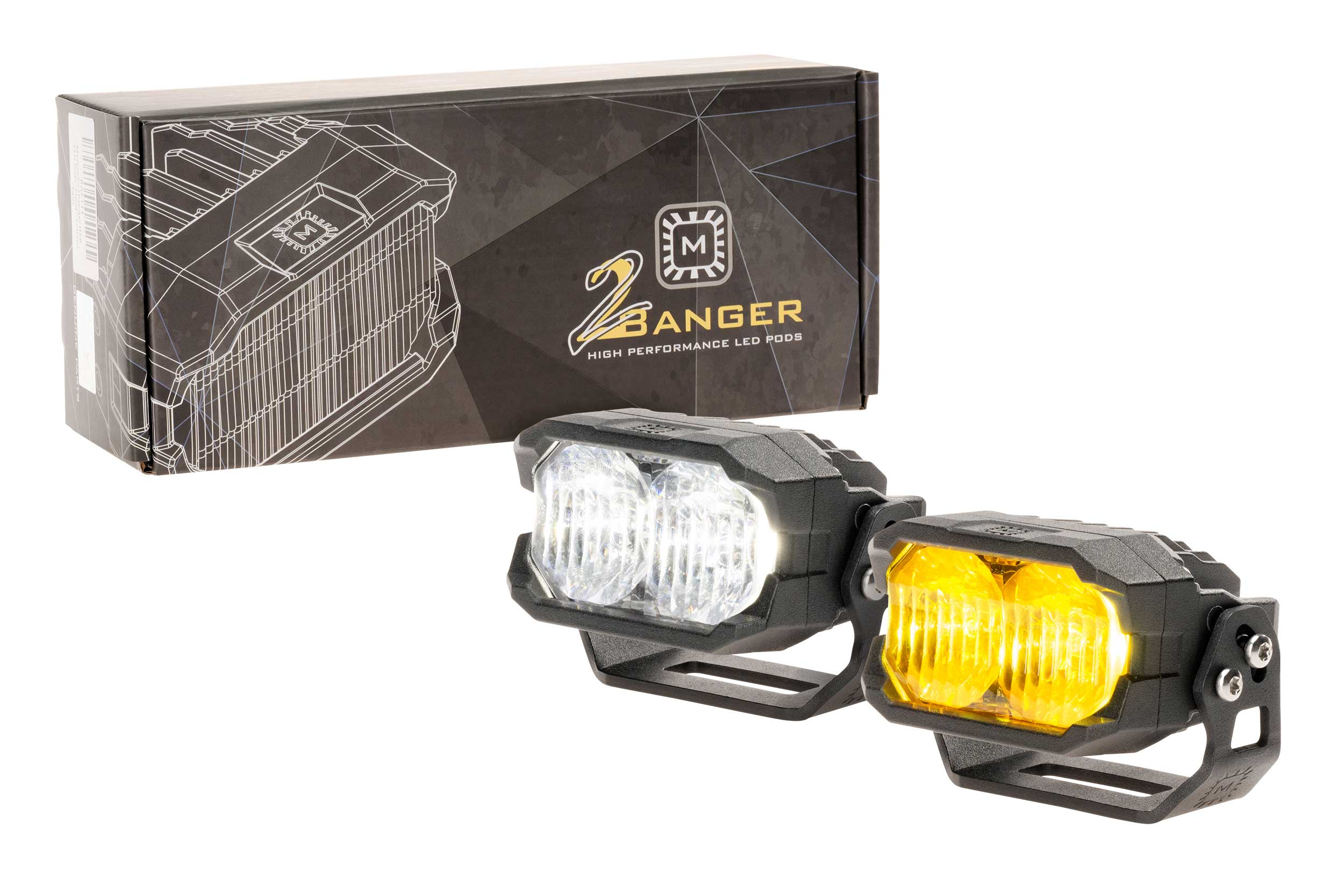 HR | Morimoto 2Banger LED Pods: HXB Combo Beam | Width & Distance